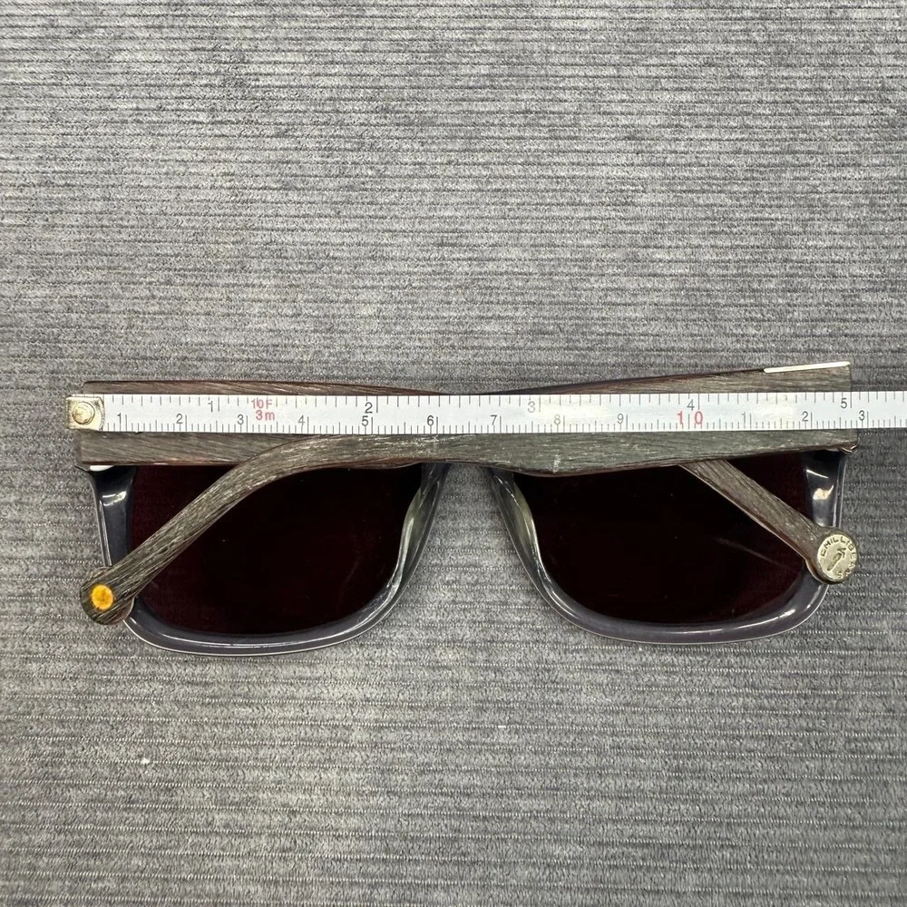 Chilli Beans Brazilian Square Y2k Sunglasses Grey Wood Grain Texture OC.CL.1349